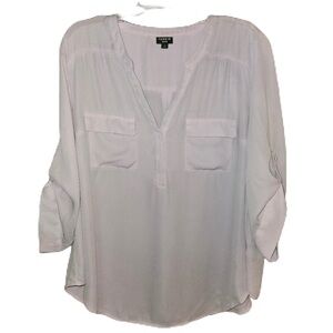 Torrid Light Purple V-Neck 3/4 Sleeve Tunic Size 2 (2X)